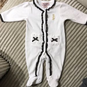 Juicy Couture Velvet Cheetah Trim Onesie